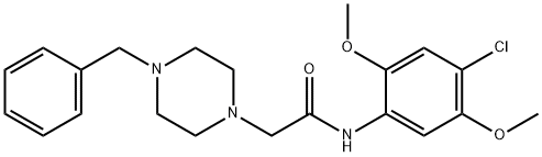 2-(4-BENZYLPIPERAZINO)-N-(4-CHLORO-2,5-DIMETHOXYPHENYL)ACETAMIDE 结构式