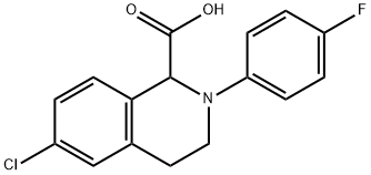2-(4-FLUORO-PHENYL)-6-CHLORO-1,2,3,4-TETRAHYDRO-ISOQUINOLINE-1-CARBOXYLIC ACID 结构式