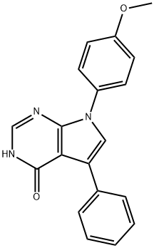 7-(4-METHOXYPHENYL)-5-PHENYL-7H-PYRROLO[2,3-D]PYRIMIDIN-4-OL 结构式