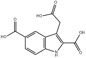 3-(CARBOXYMETHYL)-1H-INDOLE-2,5-DICARBOXYLIC ACID 结构式