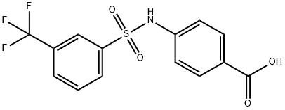 4-[3-(三氟甲基)苯基磺酰胺基]安息香酸 结构式