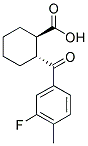 TRANS-2-(3-FLUORO-4-METHYLBENZOYL)CYCLOHEXANE-1-CARBOXYLIC ACID 结构式