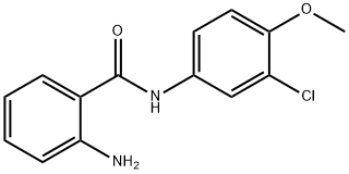 2-氨基-N-(3-氯-4-甲氧基苯基)苯甲酰胺 结构式