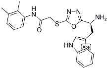 2-(5-[1-AMINO-2-(1H-INDOL-3-YL)-ETHYL]-[1,3,4]OXADIAZOL-2-YLSULFANYL)-N-(2,3-DIMETHYL-PHENYL)-ACETAMIDE 结构式