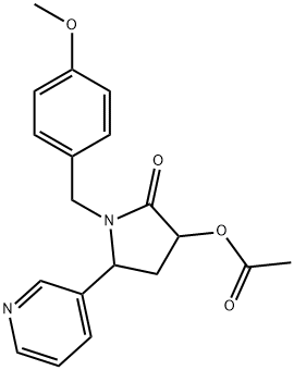 1-(4-METHOXYBENZYL)-3-ACETOXYNORCOTININE 结构式