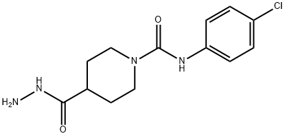 4-HYDRAZINOCARBONYL-PIPERIDINE-1-CARBOXYLIC ACID (4-CHLORO-PHENYL)-AMIDE 结构式