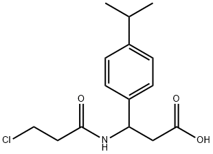 3-[(3-CHLOROPROPANOYL)AMINO]-3-(4-ISOPROPYLPHENYL)PROPANOIC ACID 结构式