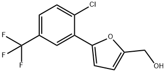 [5-[2-氯-5-(三氟甲基)苯基]-2-呋喃]甲醇 结构式