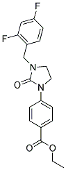 Ethyl 4-[3-(2,4-difluorobenzyl)-2-oxoimidazolidin-1-yl]benzoate 结构式