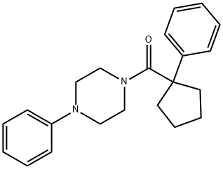 PHENYLCYCLOPENTYL 4-PHENYLPIPERAZINYL KETONE 结构式