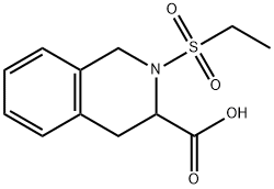 2-(乙磺酰基)-1,2,3,4-四氢异喹啉-3-羧酸 结构式