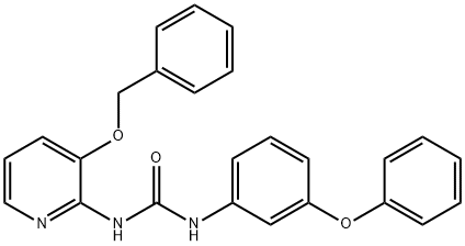 1-(3-(PHENYLMETHOXY)(2-PYRIDYL))-3-(3-PHENOXYPHENYL)UREA 结构式