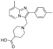 1-(8-METHYL-2-P-TOLYL-IMIDAZO[1,2-A]PYRIDIN-3-YLMETHYL)-PIPERIDINE-4-CARBOXYLIC ACID 结构式