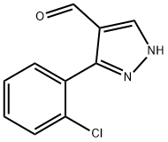 3-(2-氯苯基)-1H-吡唑-4-甲醛 结构式