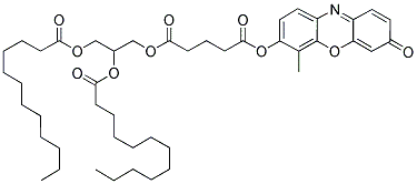 1,2-DI-O-LAURYL-RAC-GLYCERO-3-GLUTARIC ACID 6'-METHYLRESORUFIN ESTER 结构式