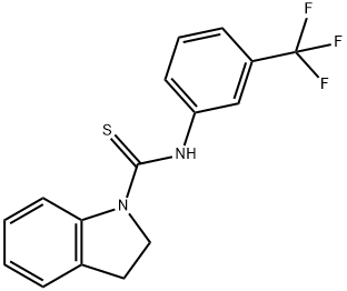 INDOLINYL((3-(TRIFLUOROMETHYL)PHENYL)AMINO)METHANE-1-THIONE 结构式