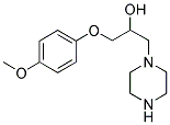 1-(4-METHOXY-PHENOXY)-3-PIPERAZIN-1-YL-PROPAN-2-OL 结构式