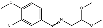N-[(E)-(3-CHLORO-4-METHOXYPHENYL)METHYLIDENE]-2,2-DIMETHOXY-1-ETHANAMINE 结构式