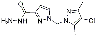 1-(4-CHLORO-3,5-DIMETHYL-PYRAZOL-1-YLMETHYL)-1 H-PYRAZOLE-3-CARBOXYLIC ACID HYDRAZIDE 结构式