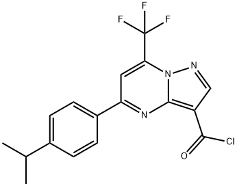5-(4-异丙基苯基)-7-(三氟甲基)吡唑并[1,5-A]嘧啶-3-碳酰氯 结构式