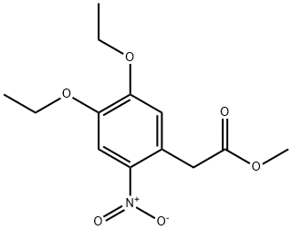 2-(4,5-二乙氧基-2-硝基-苯基)乙酸甲酯 结构式