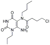 N-(6-AMINO-2,4-DIOXO-1-PROPYL-1,2,3,4-TETRAHYDROPYRIMIDIN-5-YL)-N-BUTYL-4-CHLOROBUTANAMIDE 结构式