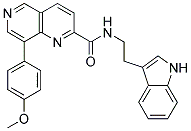 8-(4-METHOXY-PHENYL)-[1,6]NAPHTHYRIDINE-2-CARBOXYLIC ACID [2-(1H-INDOL-3-YL)-ETHYL]-AMIDE 结构式