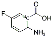 2-Amino-5-fluoro-benzoic acid, [1-14C] 结构式