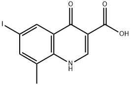 1,4-二氢-6-碘-8-甲基-4-氧代-3-喹啉羧酸 结构式