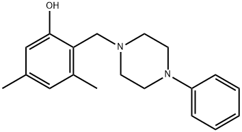 3,5-DIMETHYL-2-[(4-PHENYLPIPERAZINO)METHYL]BENZENOL 结构式