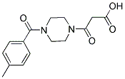 3-[4-(4-METHYLBENZOYL)PIPERAZIN-1-YL]-3-OXOPROPANOIC ACID 结构式