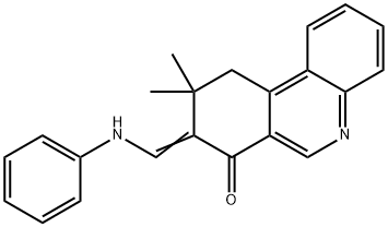 8-[(Z)-ANILINOMETHYLIDENE]-9,9-DIMETHYL-9,10-DIHYDRO-7-PHENANTHRIDINONE 结构式