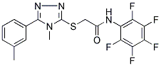 2-([4-METHYL-5-(3-METHYLPHENYL)-4H-1,2,4-TRIAZOL-3-YL]SULFANYL)-N-(2,3,4,5,6-PENTAFLUOROPHENYL)ACETAMIDE 结构式