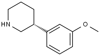 (S)-3-(3-Methoxyphenyl)piperidine 结构式