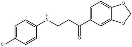 1-(1,3-BENZODIOXOL-5-YL)-3-(4-CHLOROANILINO)-1-PROPANONE 结构式
