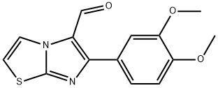 6-(3,4-DIMETHOXY-PHENYL)-IMIDAZO[2,1-B]THIAZOLE-5-CARBALDEHYDE 结构式