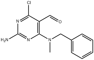 2-AMINO-4-[BENZYL(METHYL)AMINO]-6-CHLORO-5-PYRIMIDINECARBALDEHYDE 结构式
