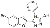 5-(5-Bromo-1-benzofuran-2-yl)-4-phenyl-4H-1,2,4-triazole-3-thiol 结构式