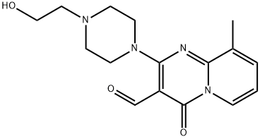 2-[4-(2-HYDROXY-ETHYL)-PIPERAZIN-1-YL]-9-METHYL-4-OXO-4H-PYRIDO[1,2-A]PYRIMIDINE-3-CARBALDEHYDE 结构式