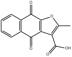 2-甲基-4,9-二氧代-4H,9H-萘并[2,3-B]呋喃-3-羧酸 结构式