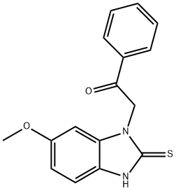 2-(6-METHOXY-2-THIOXO-2,3-DIHYDRO-1H-1,3-BENZIMIDAZOL-1-YL)-1-PHENYL-1-ETHANONE 结构式