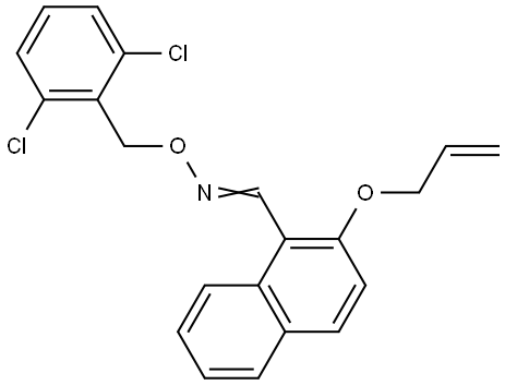 2-(Allyloxy)-1-naphthaldehyde O-(2,6-dichlorobenzyl)oxime 结构式