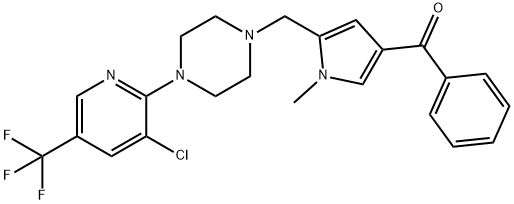 [5-((4-[3-CHLORO-5-(TRIFLUOROMETHYL)-2-PYRIDINYL]PIPERAZINO)METHYL)-1-METHYL-1H-PYRROL-3-YL](PHENYL)METHANONE 结构式