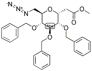 2-(2,3,4-TRIBENZYL-6-AZIDO-6DEOXY-ALPHA-D-GLUCOPYRANOSYL)-ACETIC ACID METHYL ESTER 结构式