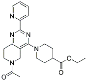 1-(6-Acetyl-2-pyridin-2-yl-5,6,7,8-tetrahydro-pyrido[4,3-d]pyrimidin-4-yl)-piperidine-4-carboxylic acid ethyl ester 结构式