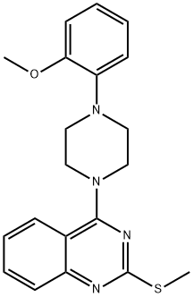 4-[4-(2-METHOXYPHENYL)PIPERAZINO]-2-(METHYLSULFANYL)QUINAZOLINE 结构式