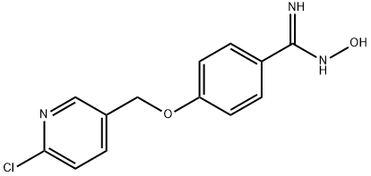 4-[(6-CHLORO-3-PYRIDINYL)METHOXY]-N'-HYDROXYBENZENECARBOXIMIDAMIDE 结构式