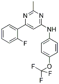 6-(2-FLUOROPHENYL)-2-METHYL-N-[4-(TRIFLUOROMETHOXY)PHENYL]PYRIMIDIN-4-AMINE 结构式