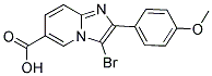 3-BROMO-2-(4-METHOXYPHENYL)IMIDAZO[1,2-A]PYRIDINE-6-CARBOXYLIC ACID 结构式