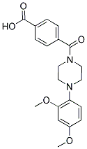 4-([4-(2,4-DIMETHOXYPHENYL)PIPERAZIN-1-YL]CARBONYL)BENZOIC ACID 结构式